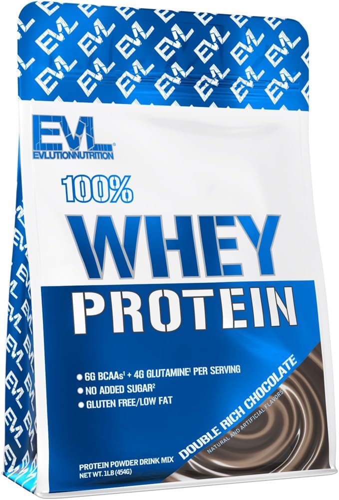 Proteína de Suero Evlution Nutrition 25g BCAAs 4g Glutamina 1LB