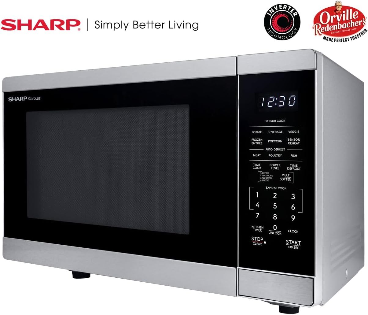 Microondas Sharp ZSMC1464KS 1.4 CuFt 1100W con plato giratorio