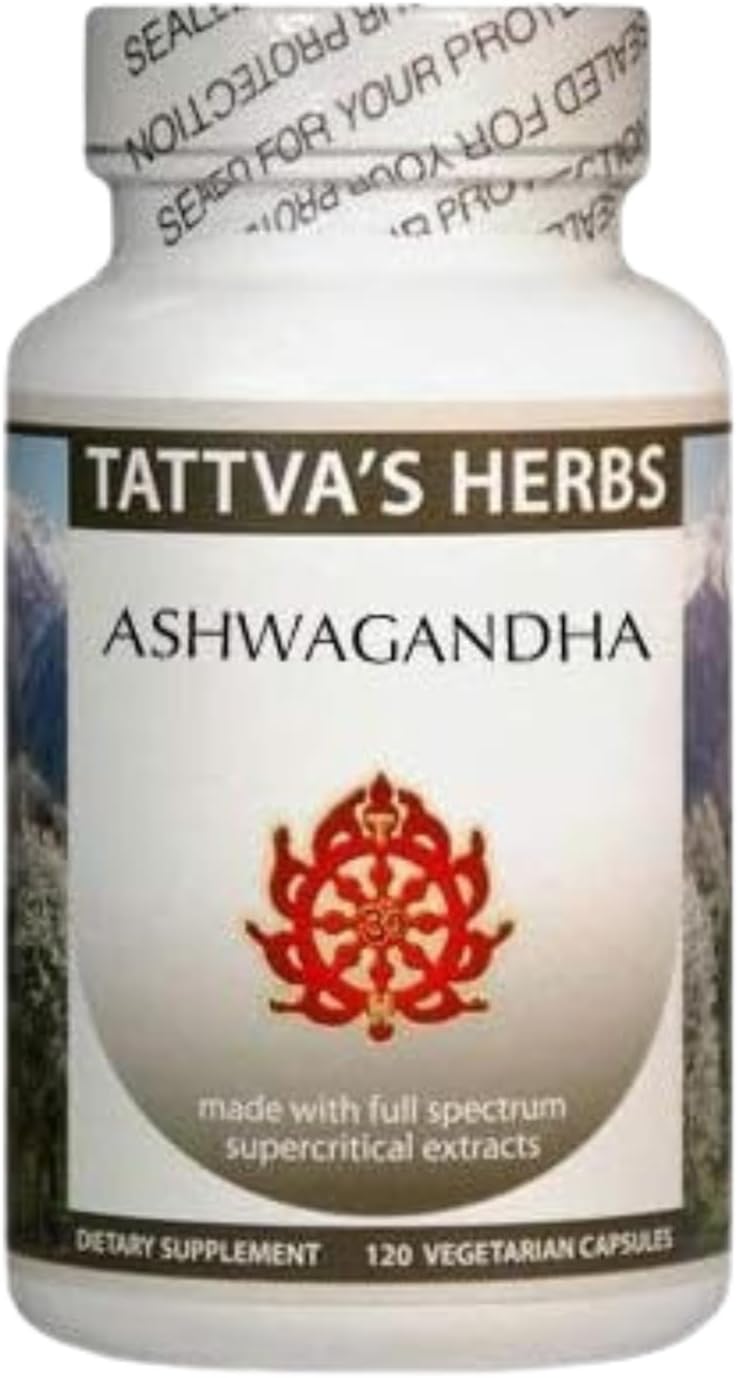 Cápsulas de Ashwagandha Orgánica Tattva's Herbs, 120 Veggie