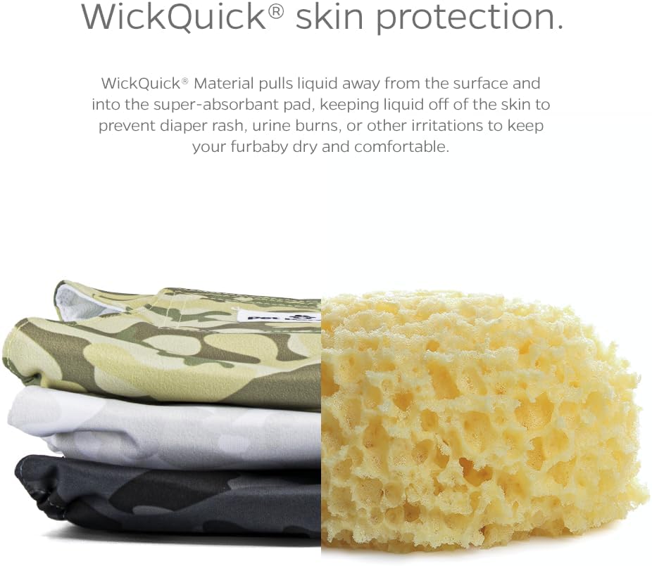 Pet Parents Bandas para el vientre lavables de alta calidad camuflaje