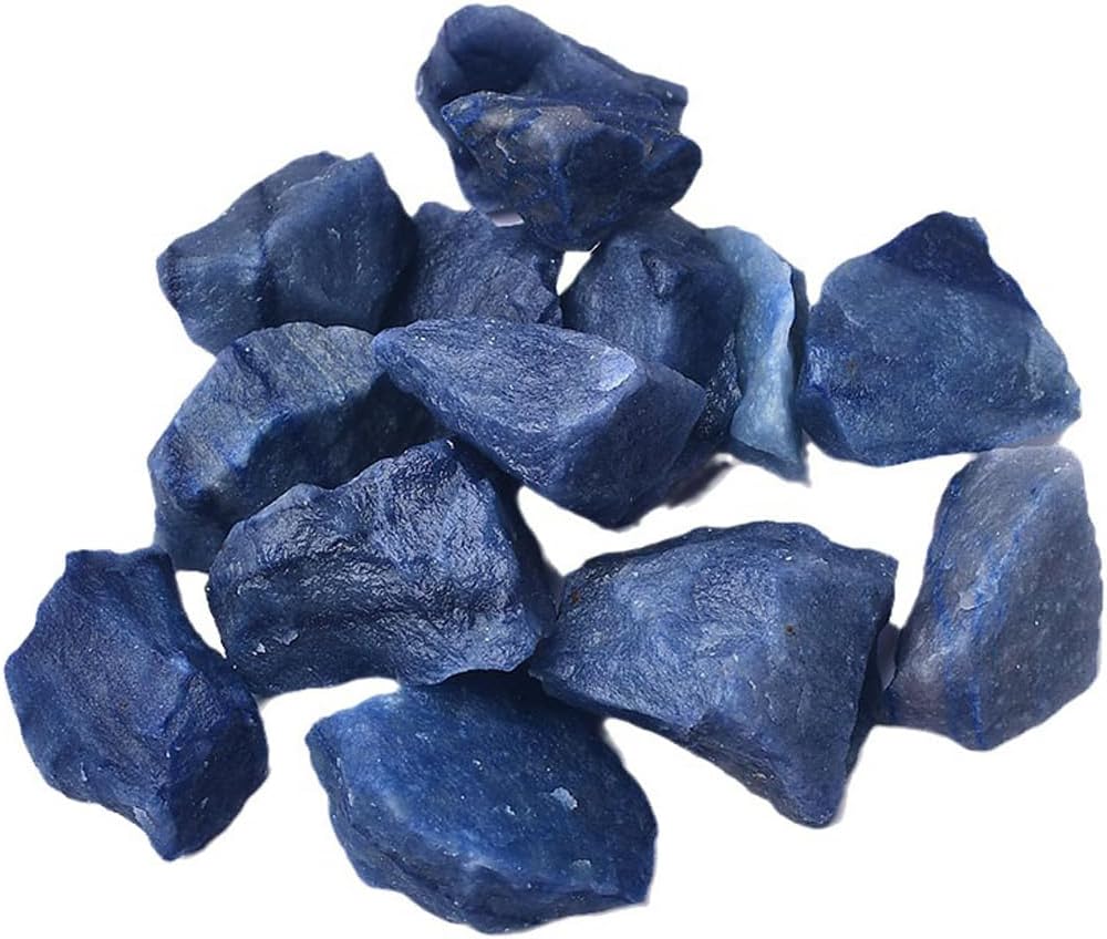 Cristales crudos de aventurinas azules, cristales curativos