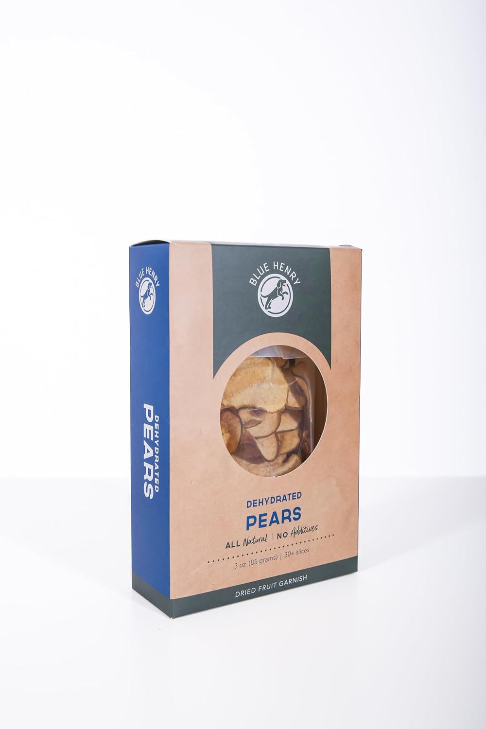 Rodajas de Pera Deshidratada BlueHenry - Vegano, Natural, 3oz