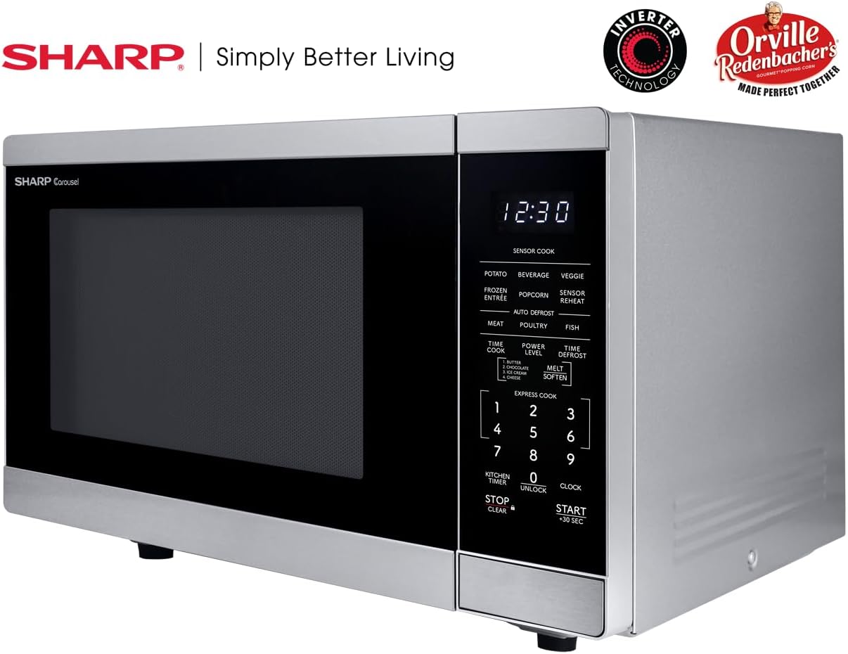 Microondas Sharp ZSMC1464KS 1.4 CuFt 1100W con plato giratorio