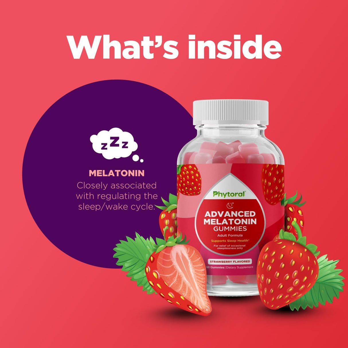 Suplemento de sueño profundo con vitaminas 5 mg gomitas