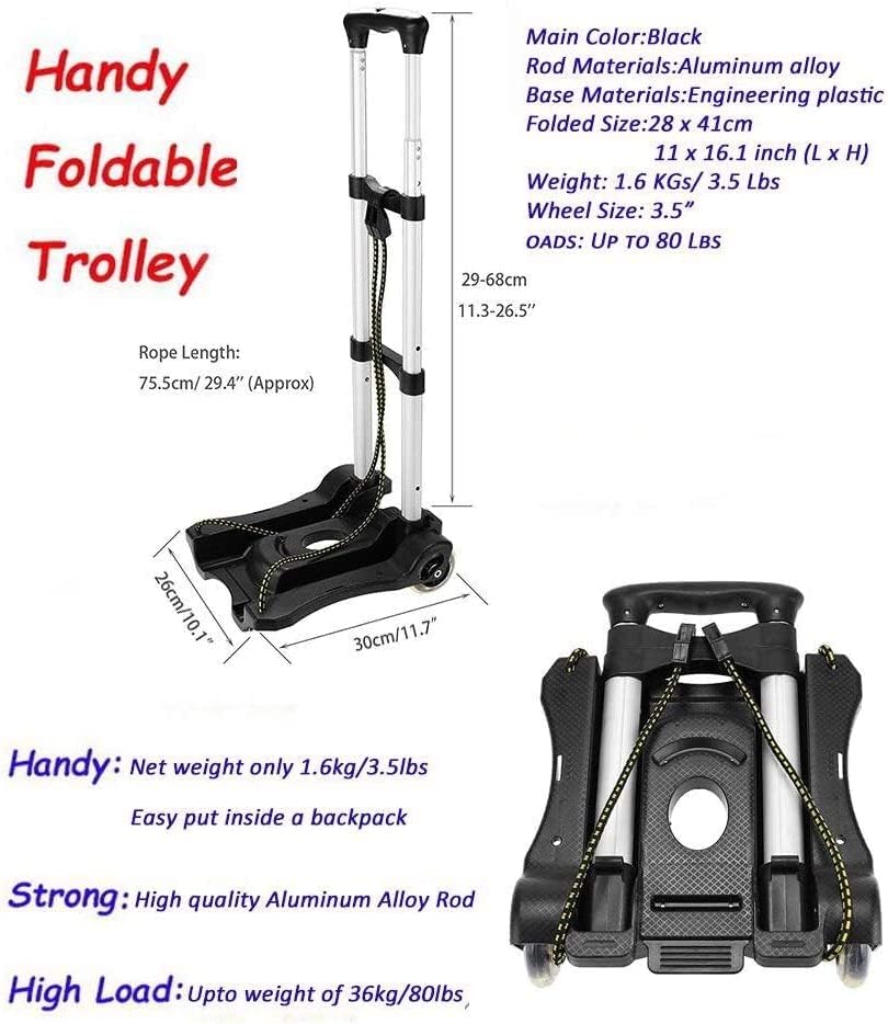 Carretilla Plegable COOCHEER, 80LB, Ligera y Resistente, Modelo 2023