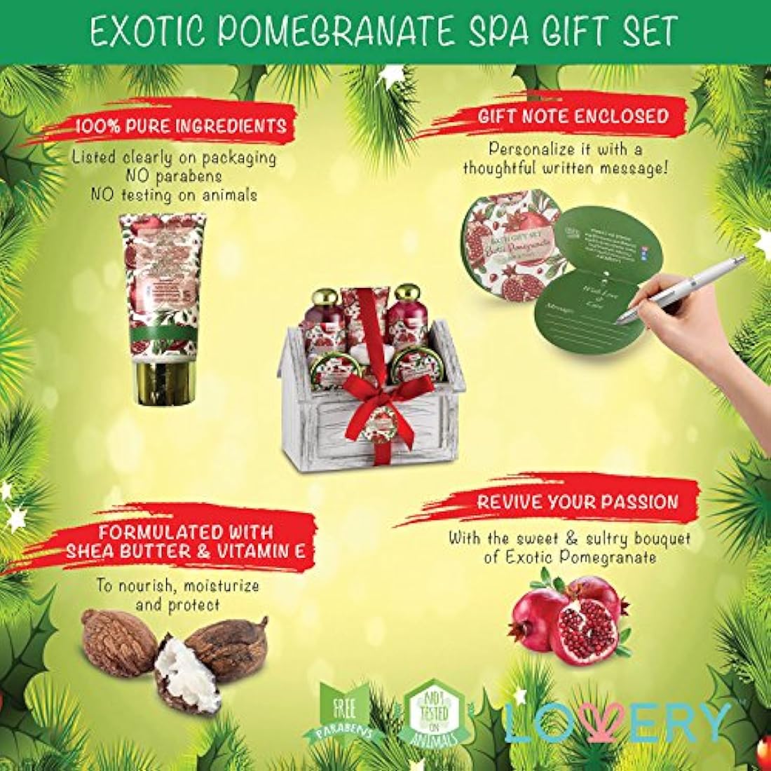 cesta de spa y baño para regalo, lujoso