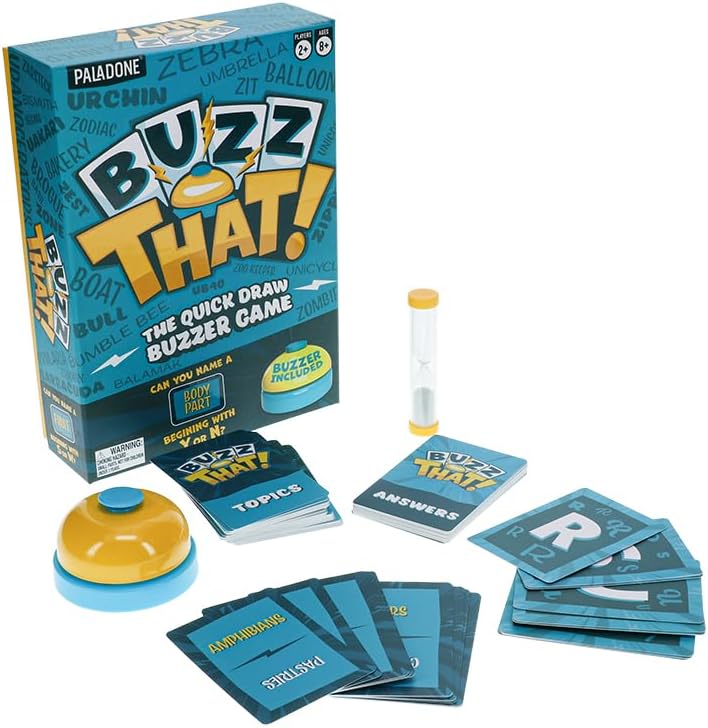 Juego de palabras Paladone Buzz That, con timbre y para 2+ jugadores