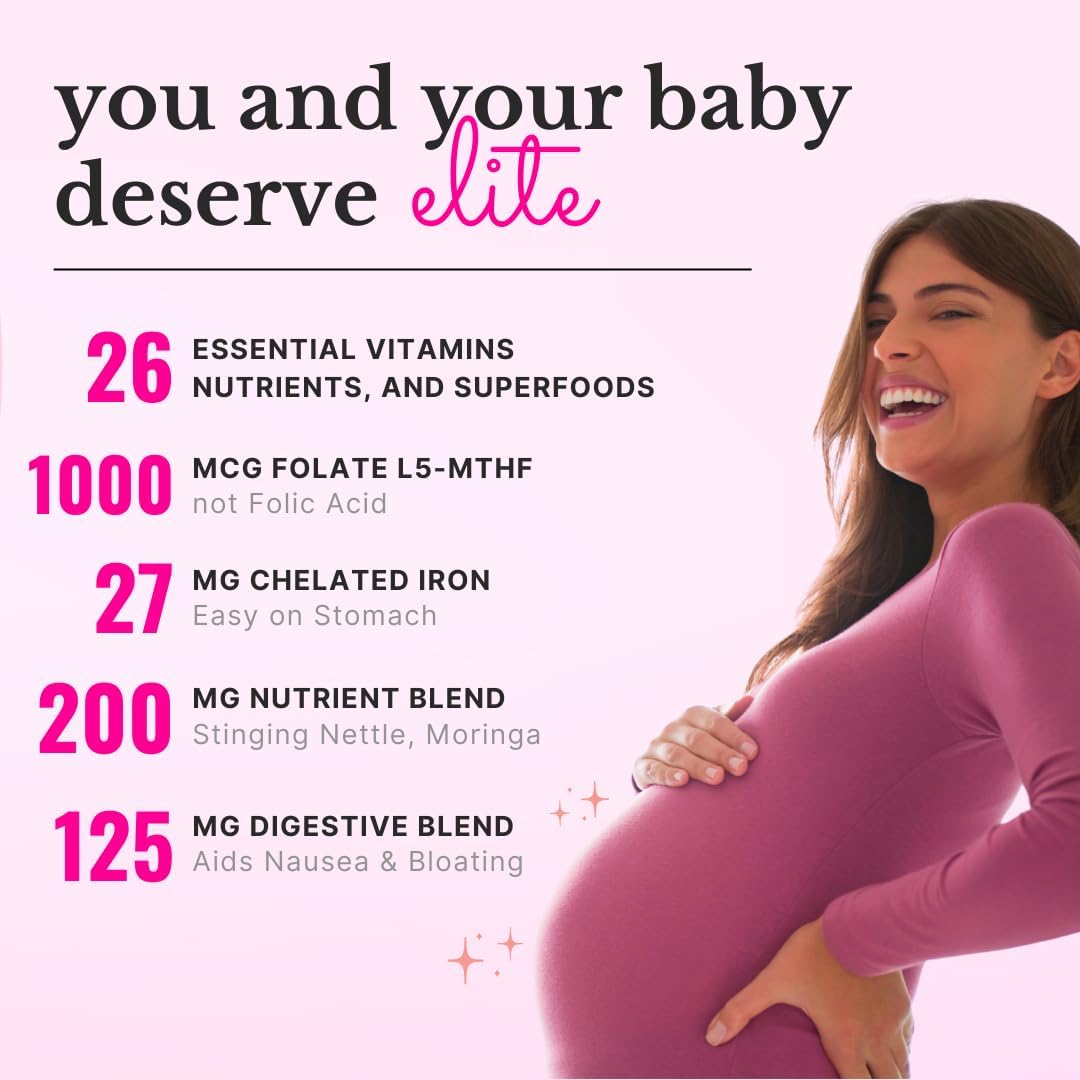 Vitaminas Prenatales para Mujeres con Folate y Hierro