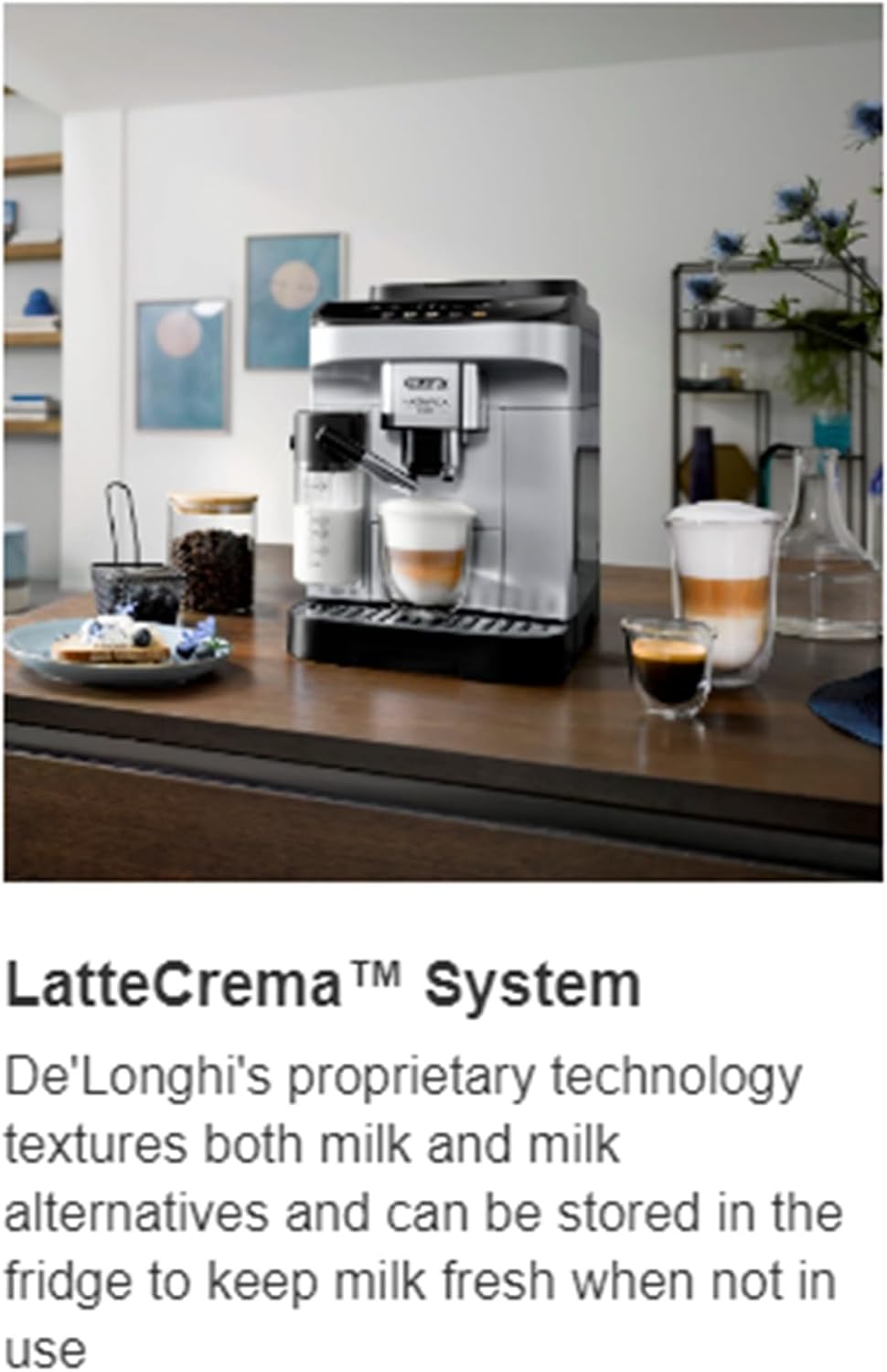 Máquina de café automática De’Longhi Magnifica Evo, Latte Crema