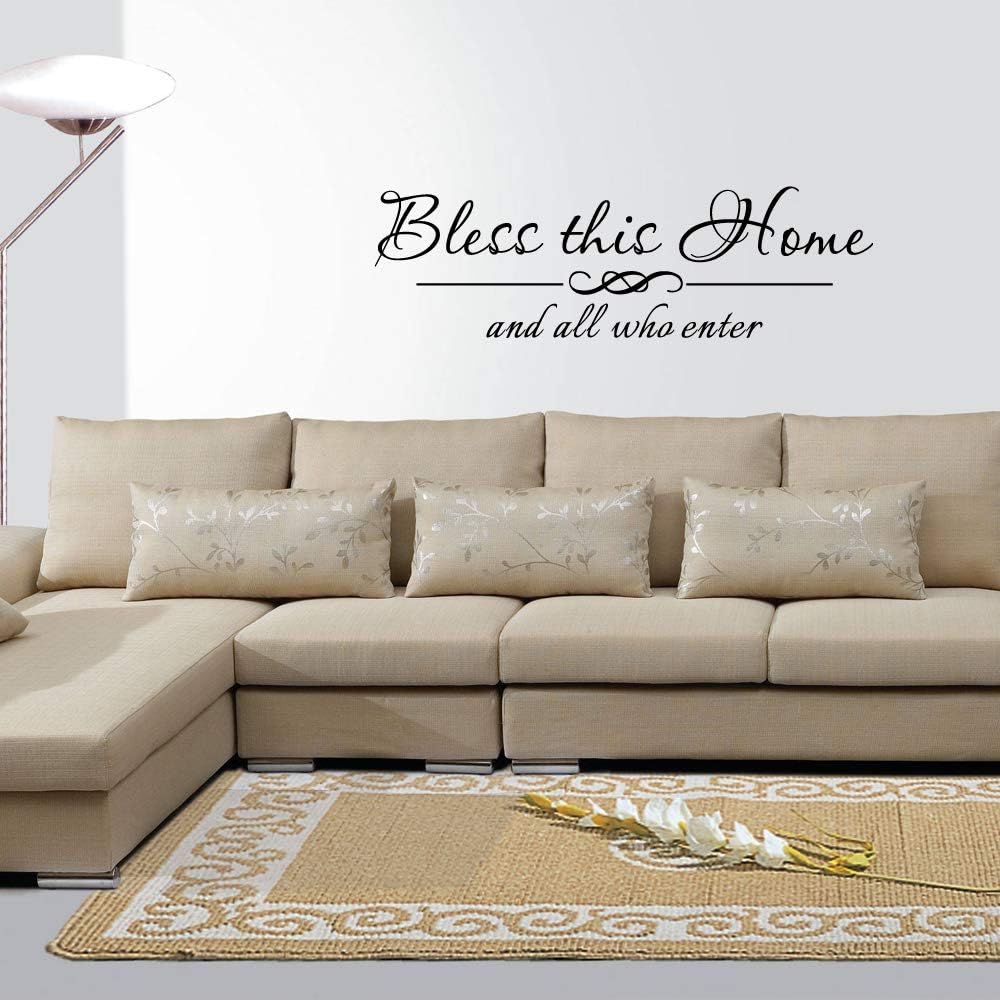 Vinilo Decorativo Bendice Este Hogar - Letras Separadas
