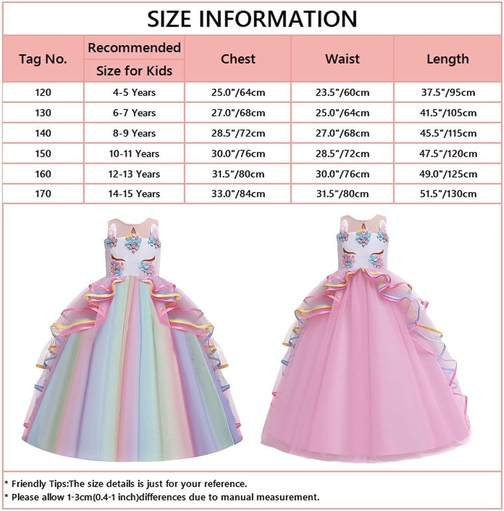 Disfraz Princesa Unicornio con Diadema para Niñas 4-5T