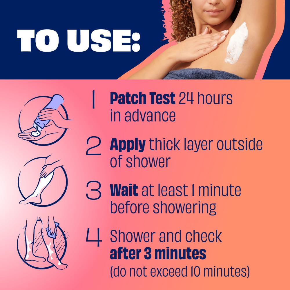 Crema Depilatoria NAIR con Aceite de Coco y Vitamina E, 12 oz