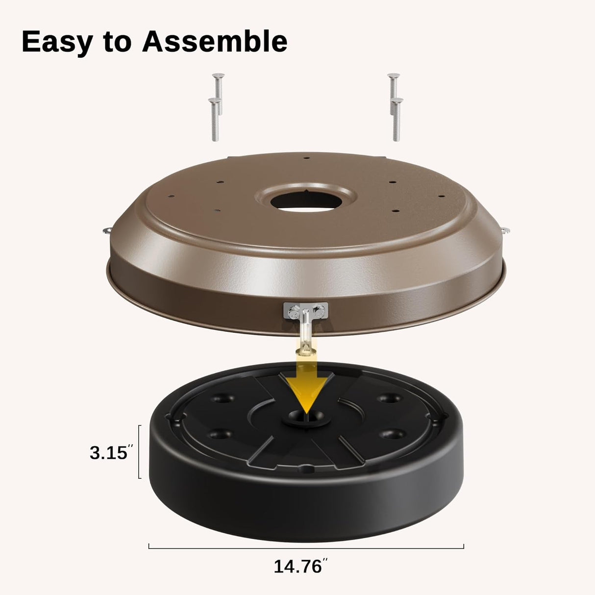 Calentador de patio caja de arena capacidad de 26.45 libras