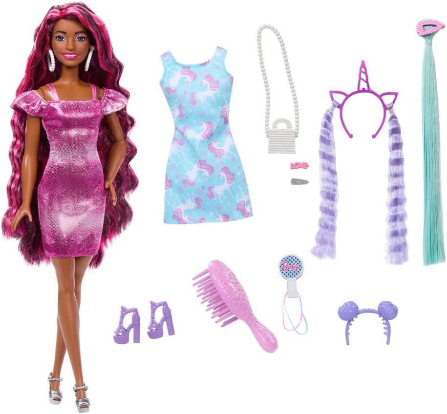 Barbie Fun & Fancy Muñeca y Accesorios, Pelo Largo y Estilismo