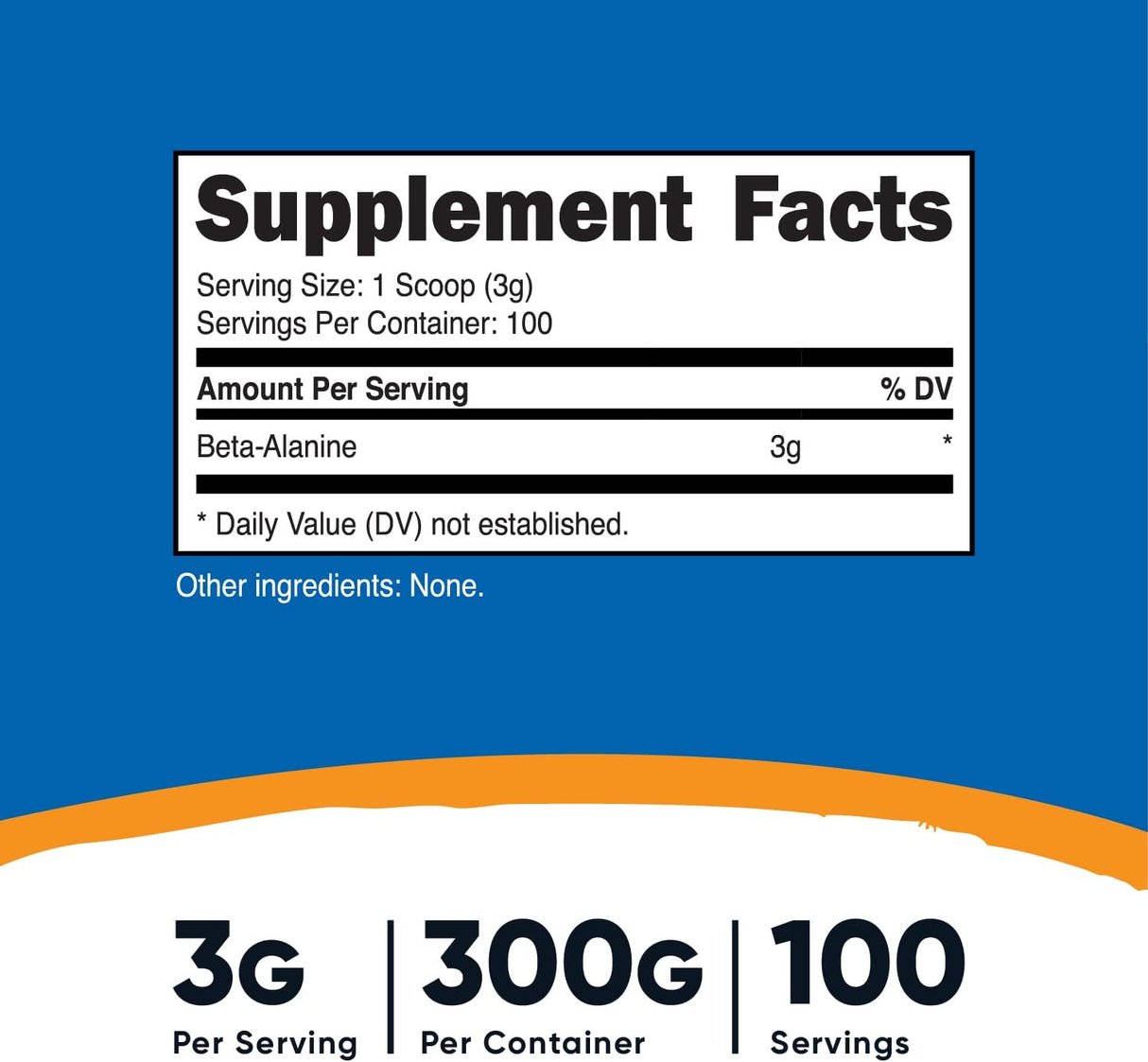 Suplemento Beta Alanina en Polvo Pura 300g