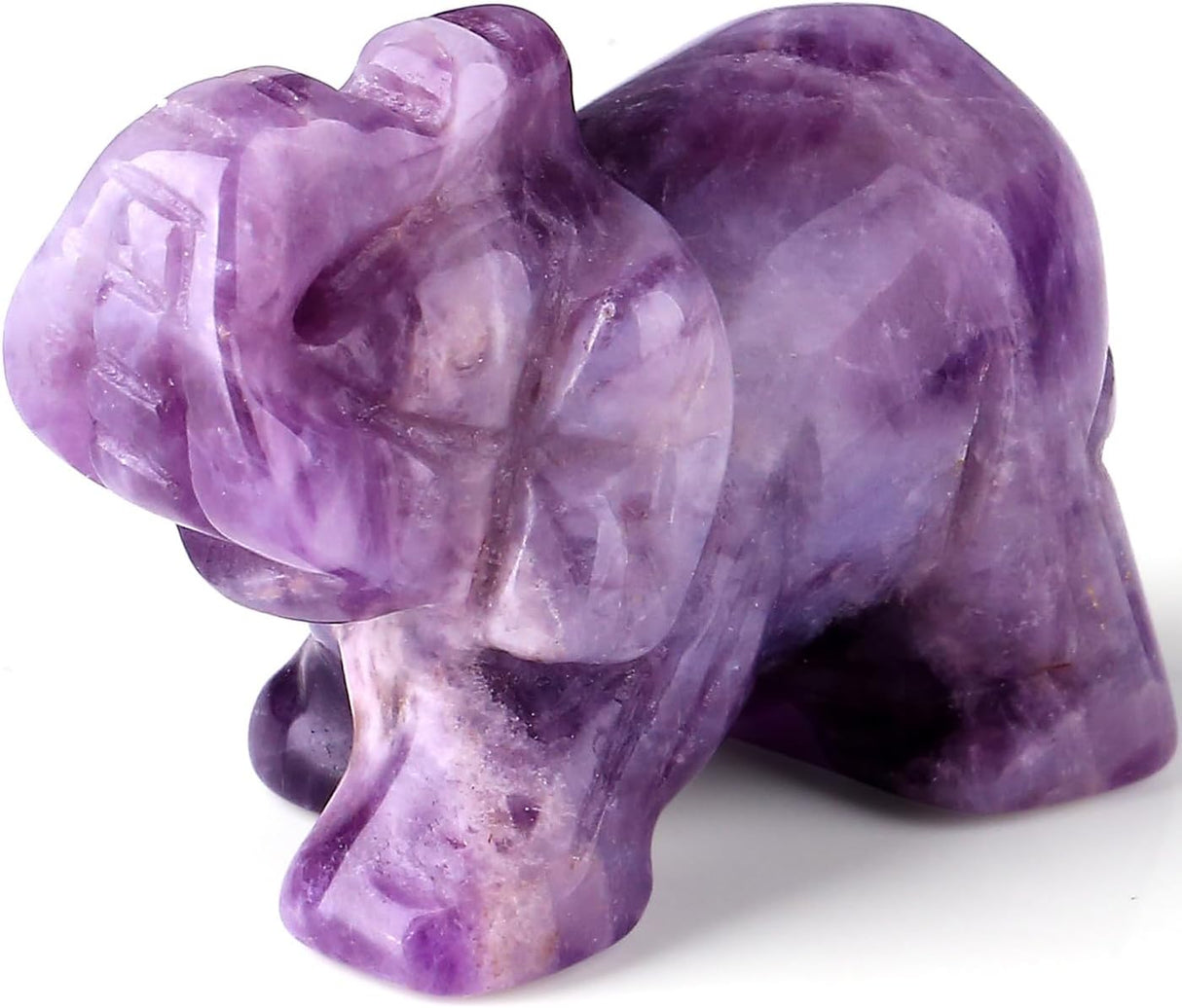 Amatista con cristales de elefante, piedras curativas