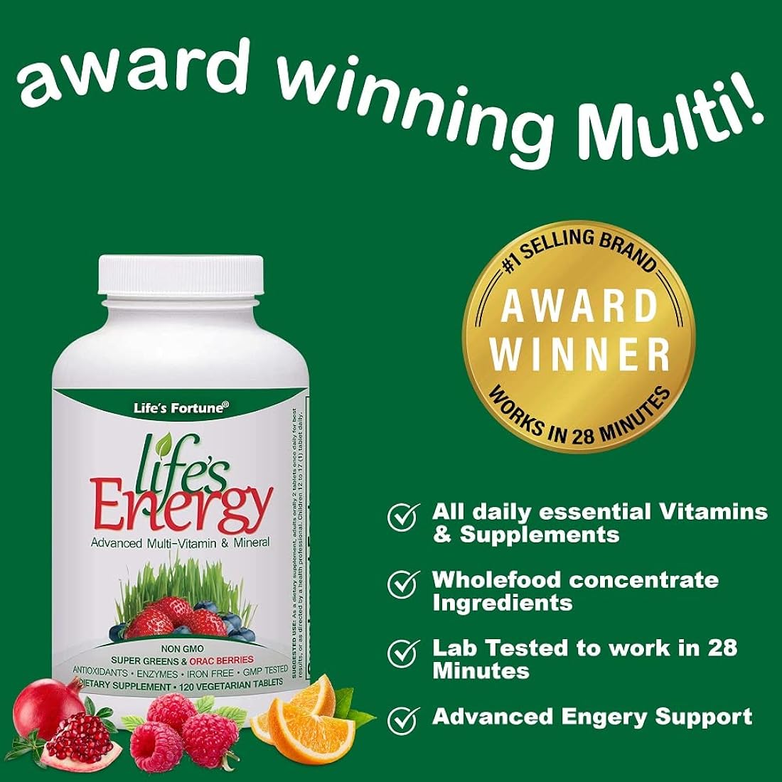 Suplemento Energy Advanced Multivitaminas Antioxidantes 60 u
