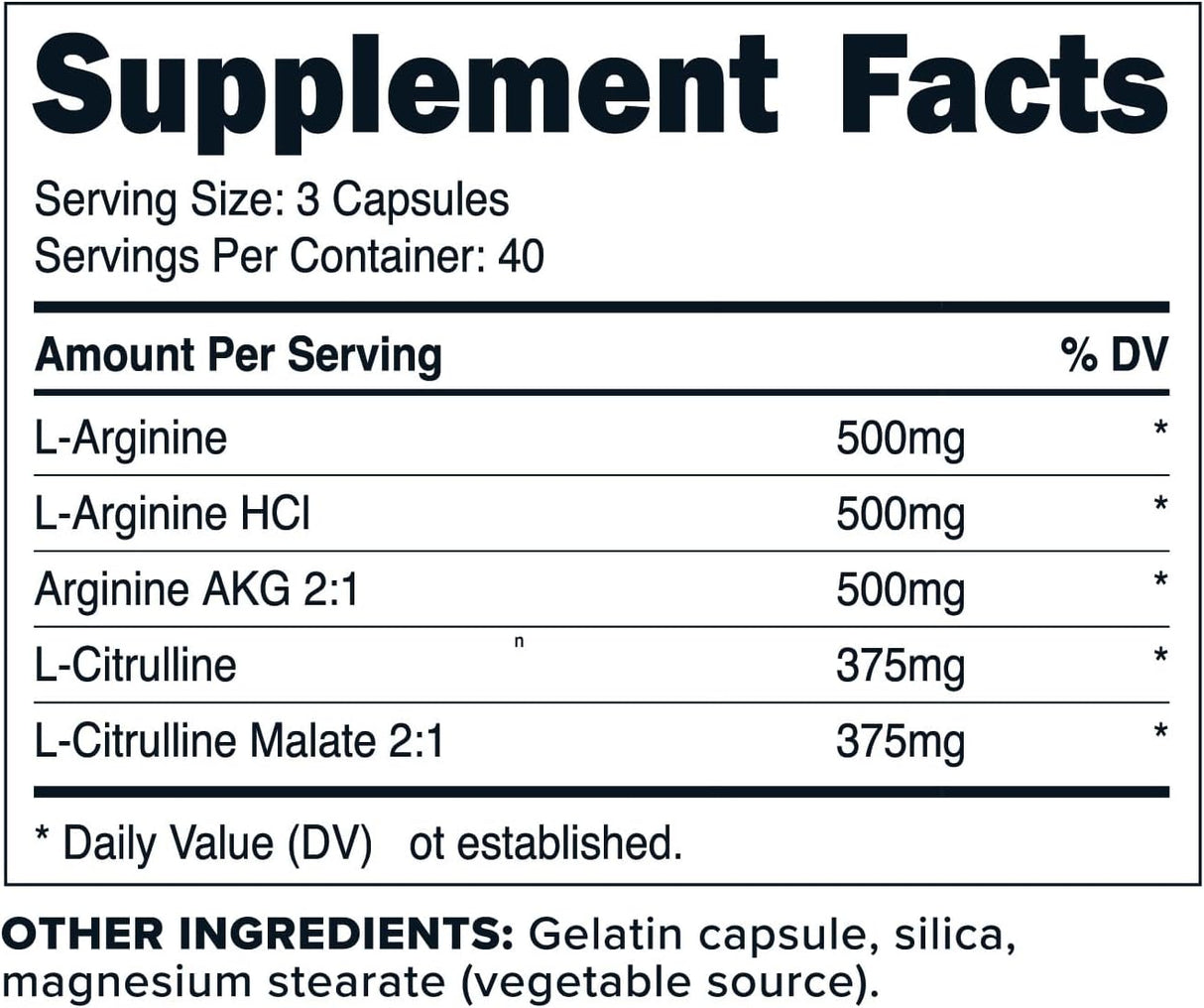 Potenciador de óxido nítrico 40 porciones de nuestra mezcla
