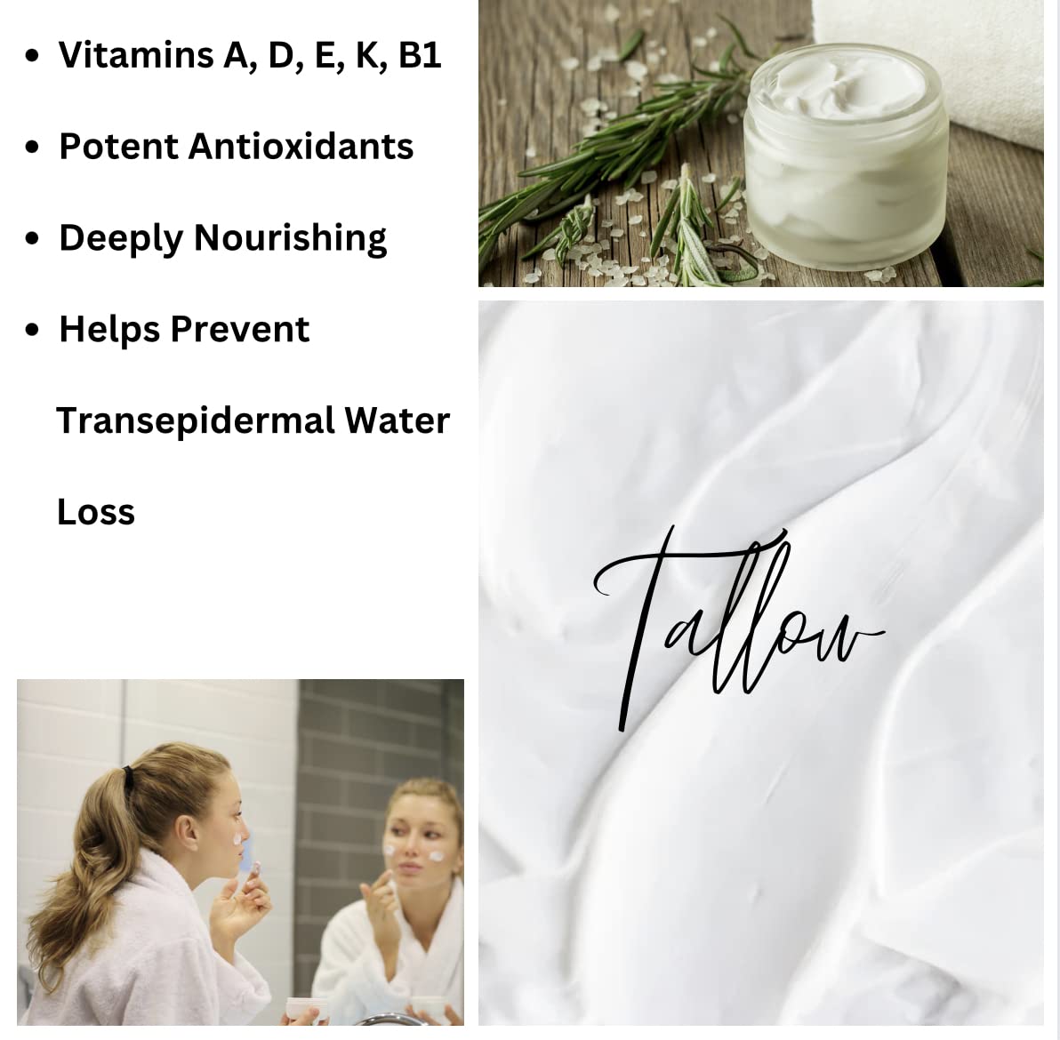 Crema facial y corporal batida de sebo Generic