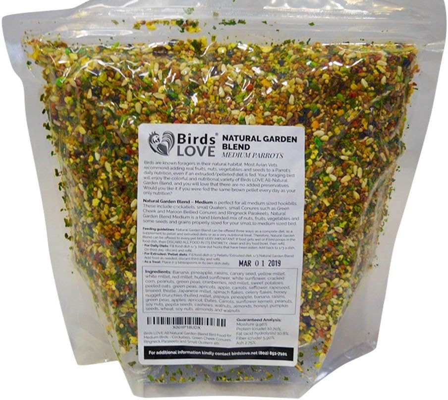 Birds LOVE Alimento para pájaros mediano, 4 libras