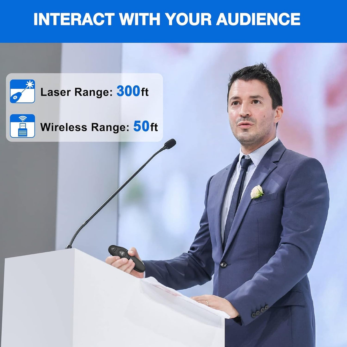 Control Remoto Inalámbrico para Presentaciones, Laser Pointer