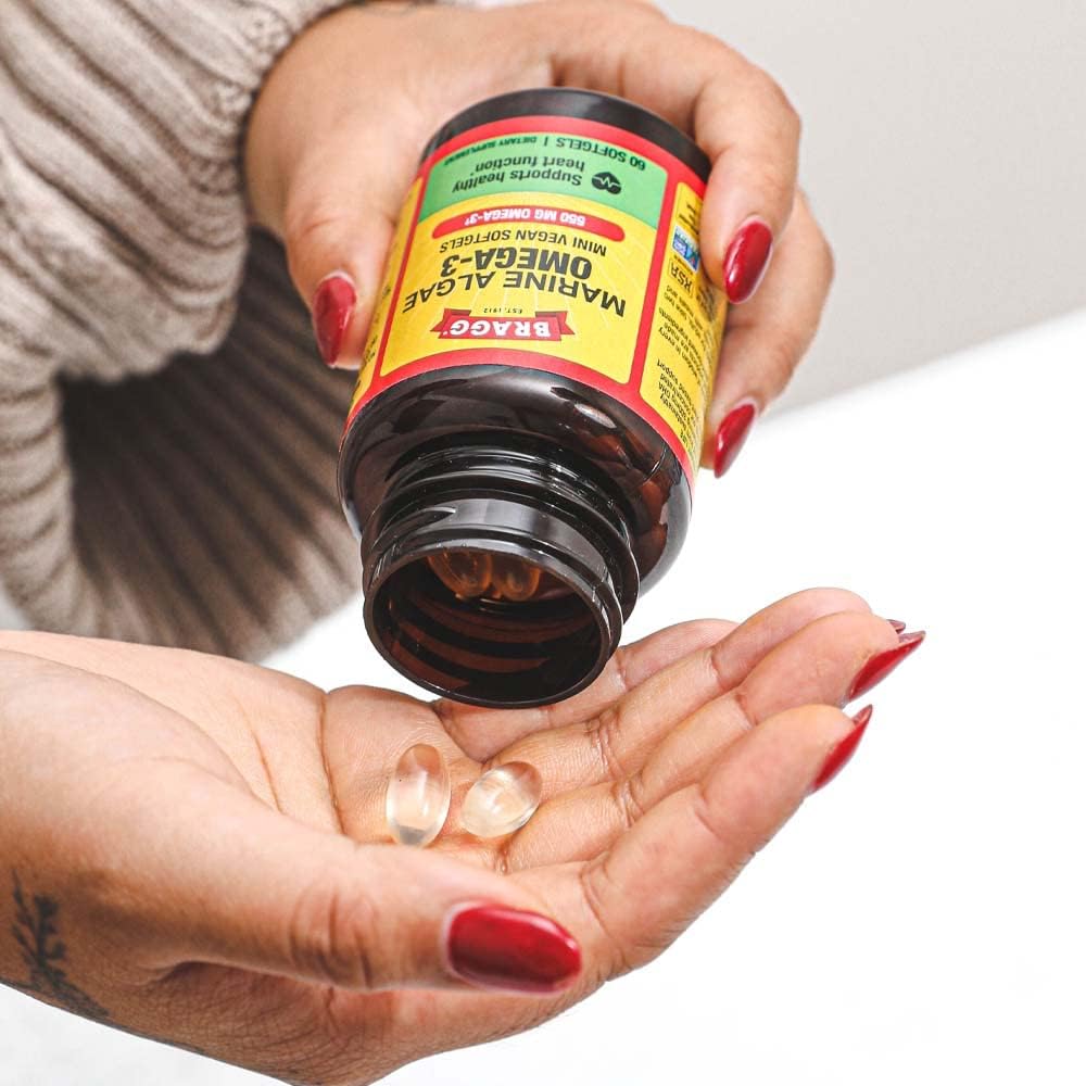 Suplemento Omega 3 Vegano Bragg - Algas Marinas - 60 Cápsulas