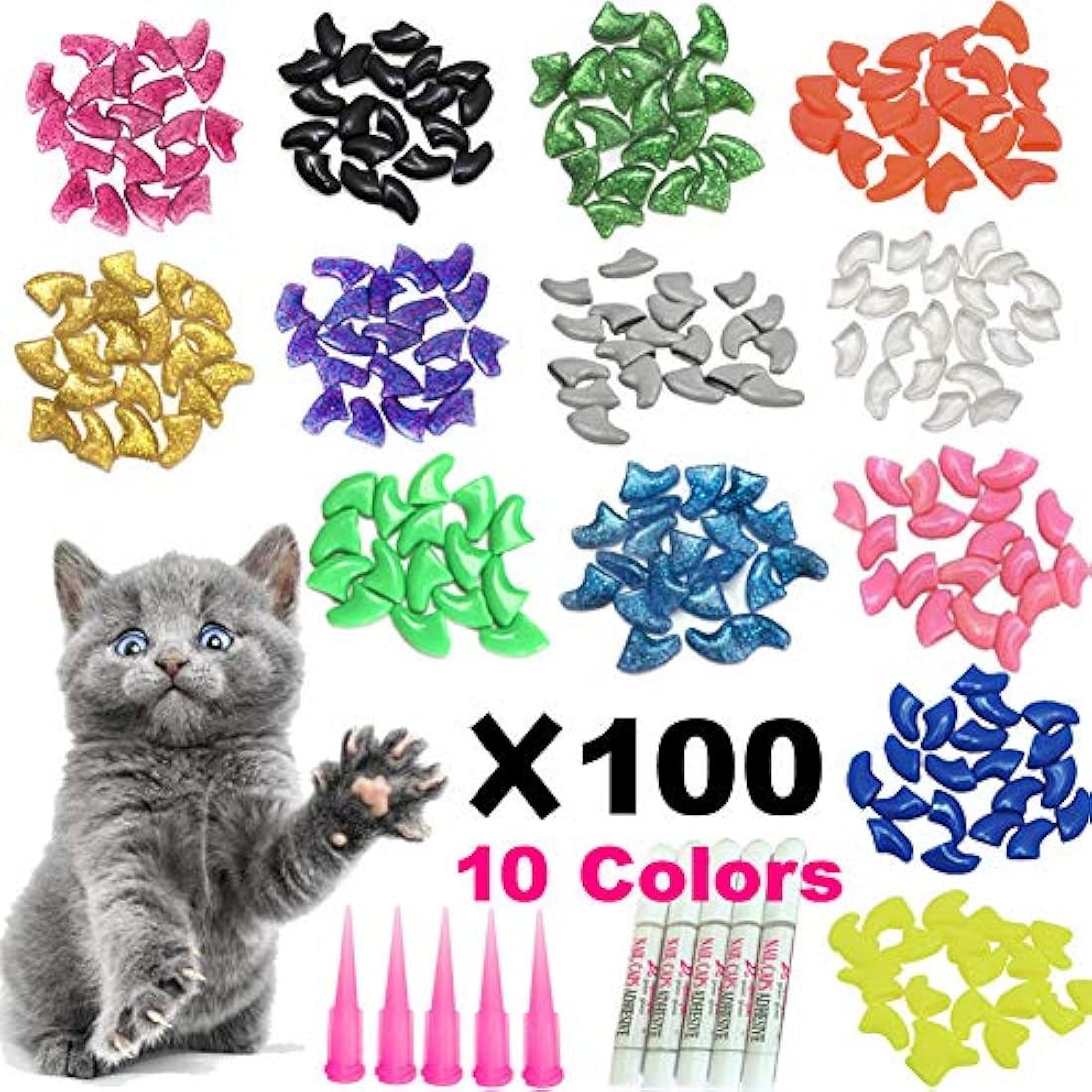 Tapones para uñas de gato para mascotas