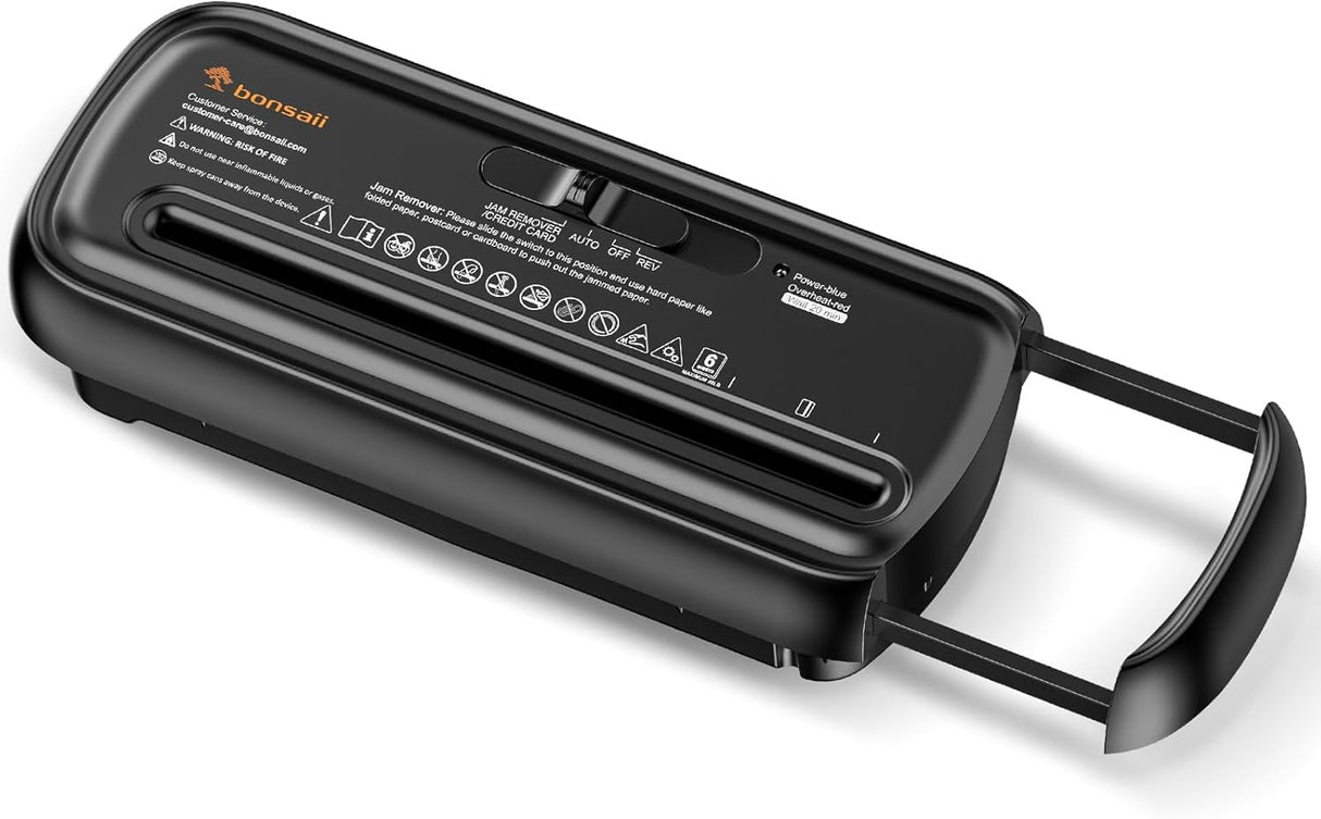 Bonsaii Trituradora de Papel 6 Hojas Sin Canasta S123-B