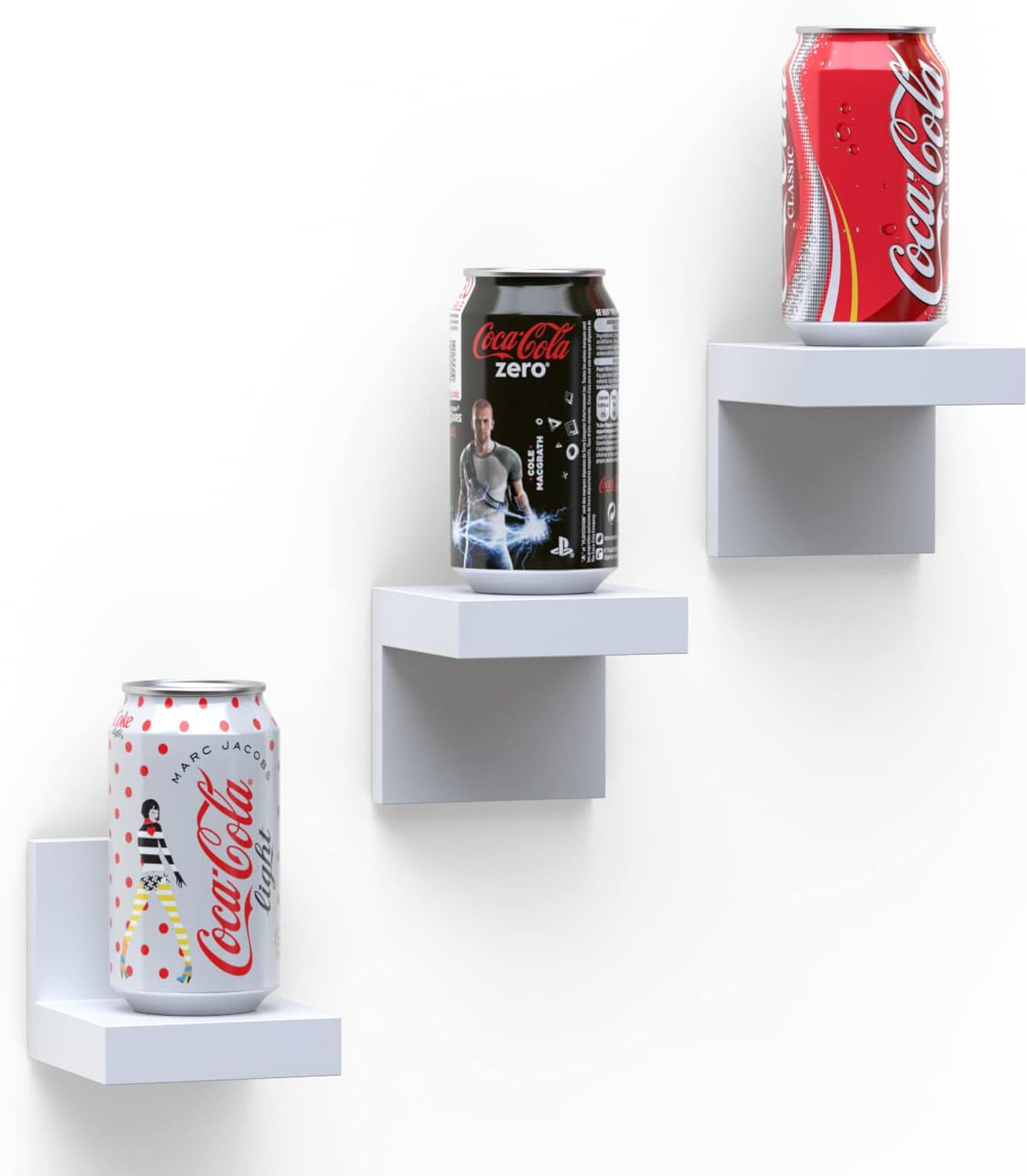 Estanterías Flotantes Pequeñas 9-Pack RicherHouse, Plástico, 4x3x3