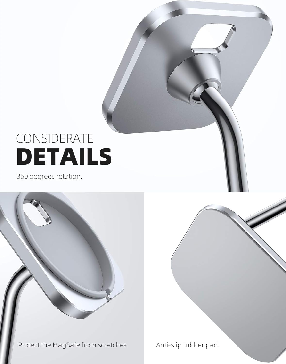 Cargador de teléfono de aluminio ajustable para escritorio