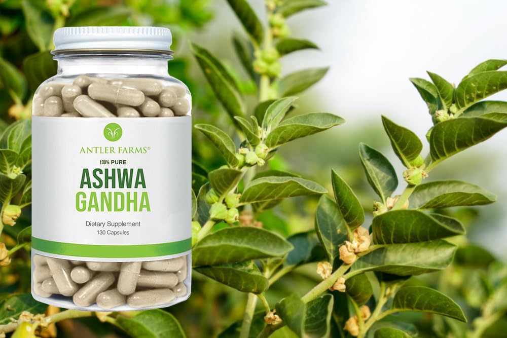 Antler Farms Ashwagandha 1200mg 130 Cápsulas 5% Withanolides
