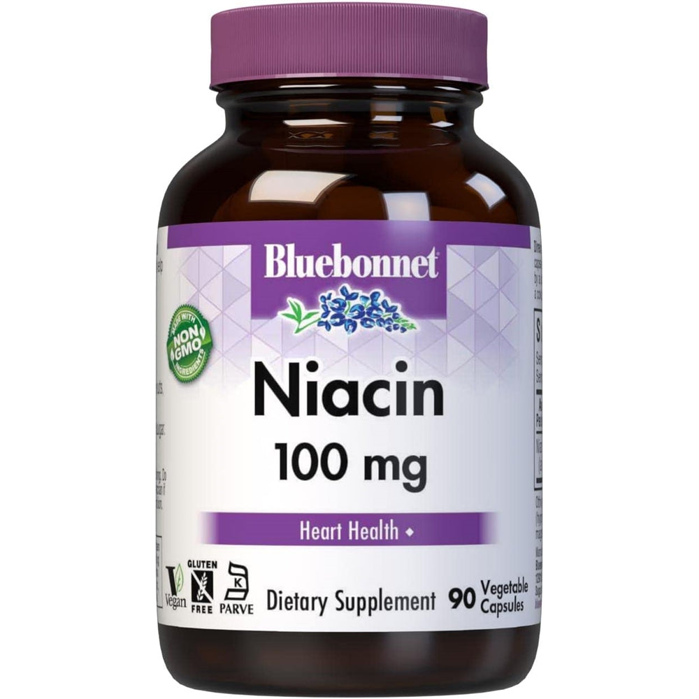 Suplementos Niacin Cápsulas vegetales de 100 mg 90 unidades