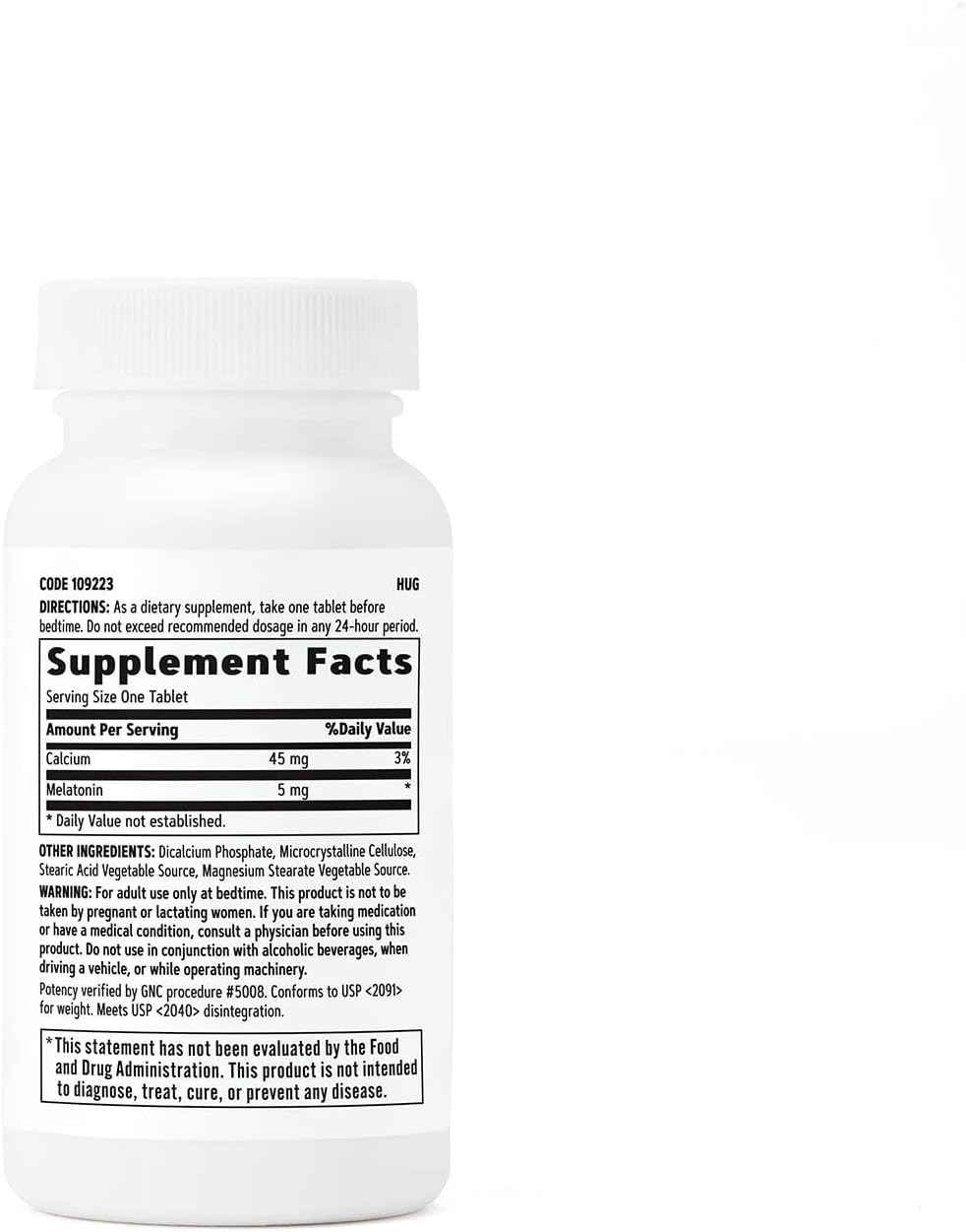 Suplementos apoya el sueño reparador GNC 5 mg, 60 tabletas