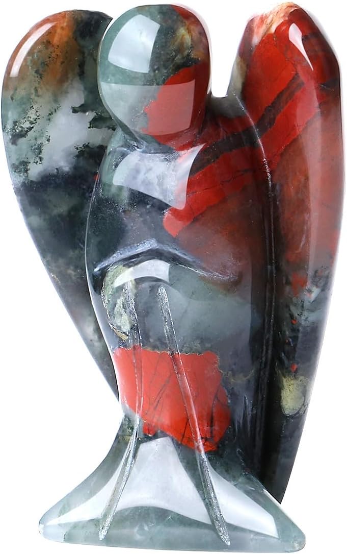 QINJIEJIE Cristales de sangre africanos, decoración de ángel