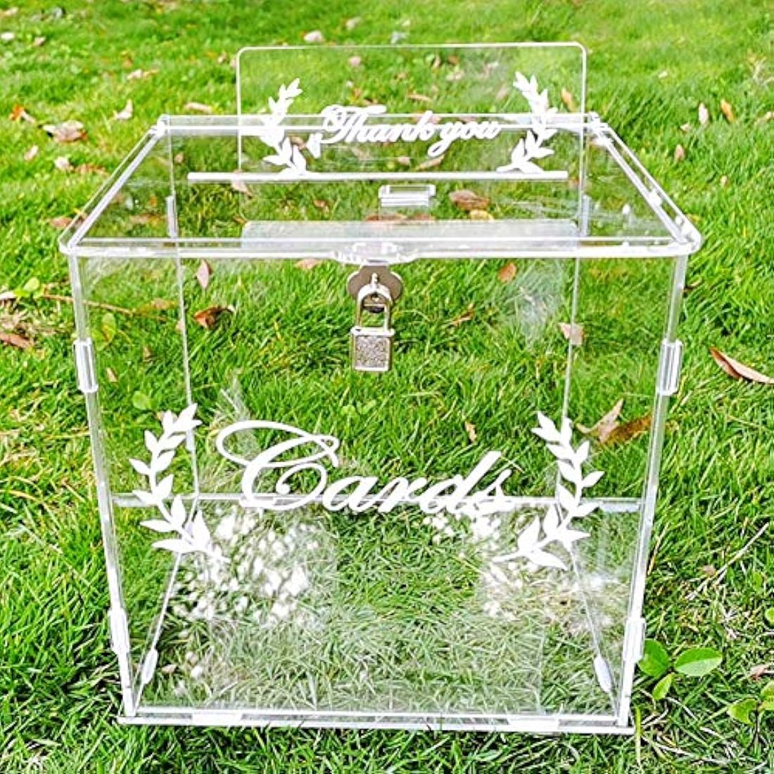 Caja de tarjetas de acrílico para boda