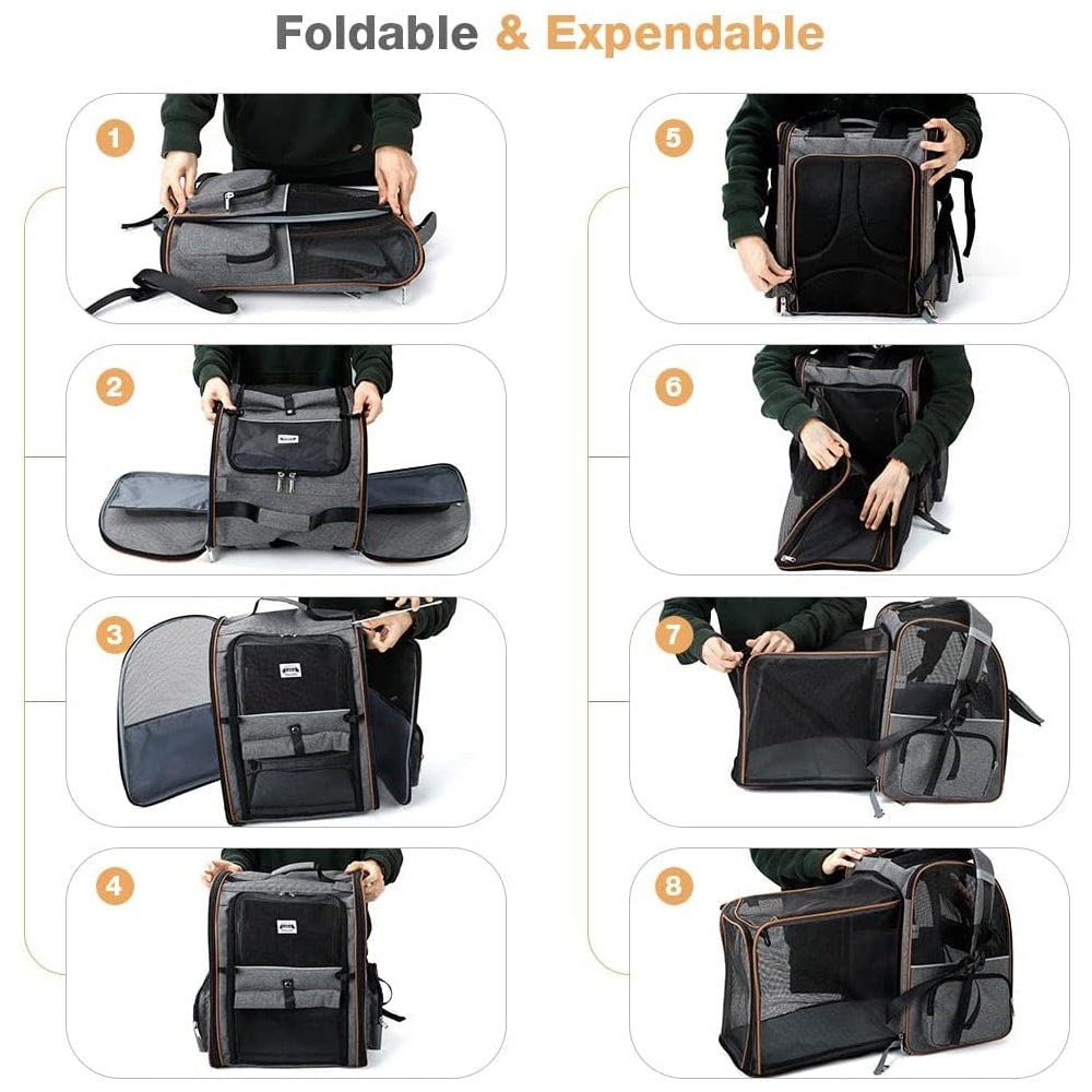 Mochila expandible para perros gatos medianos para viajes