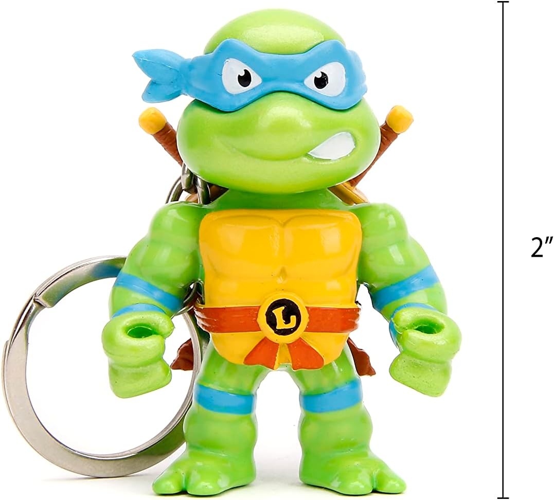 JadaToys Figuras Coleccionables TMNT 2.5 4-Pack con llavero