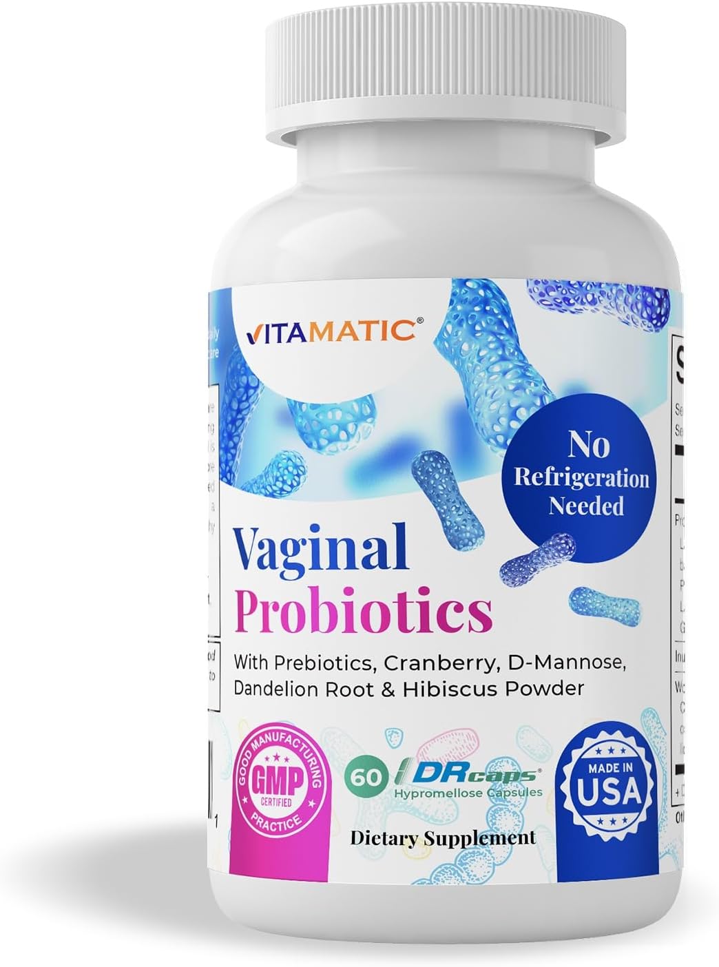Vitamatic Probióticos vaginales 20 mil millones para mujeres