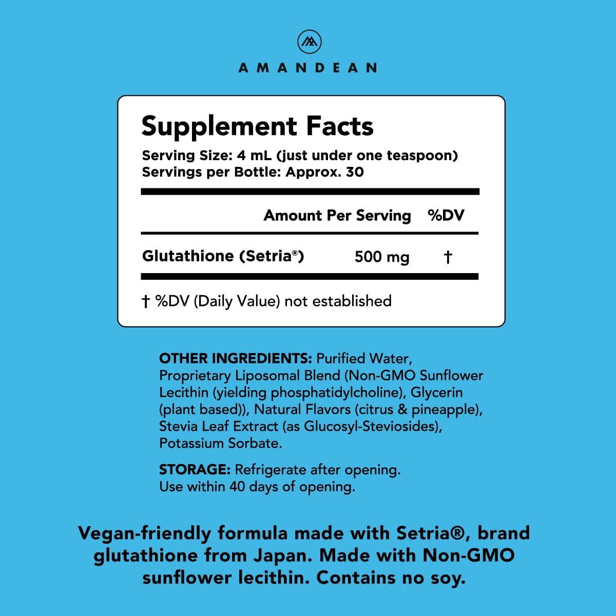 Suplemento Liposomal Glutatión Líquido Reducido Setria®