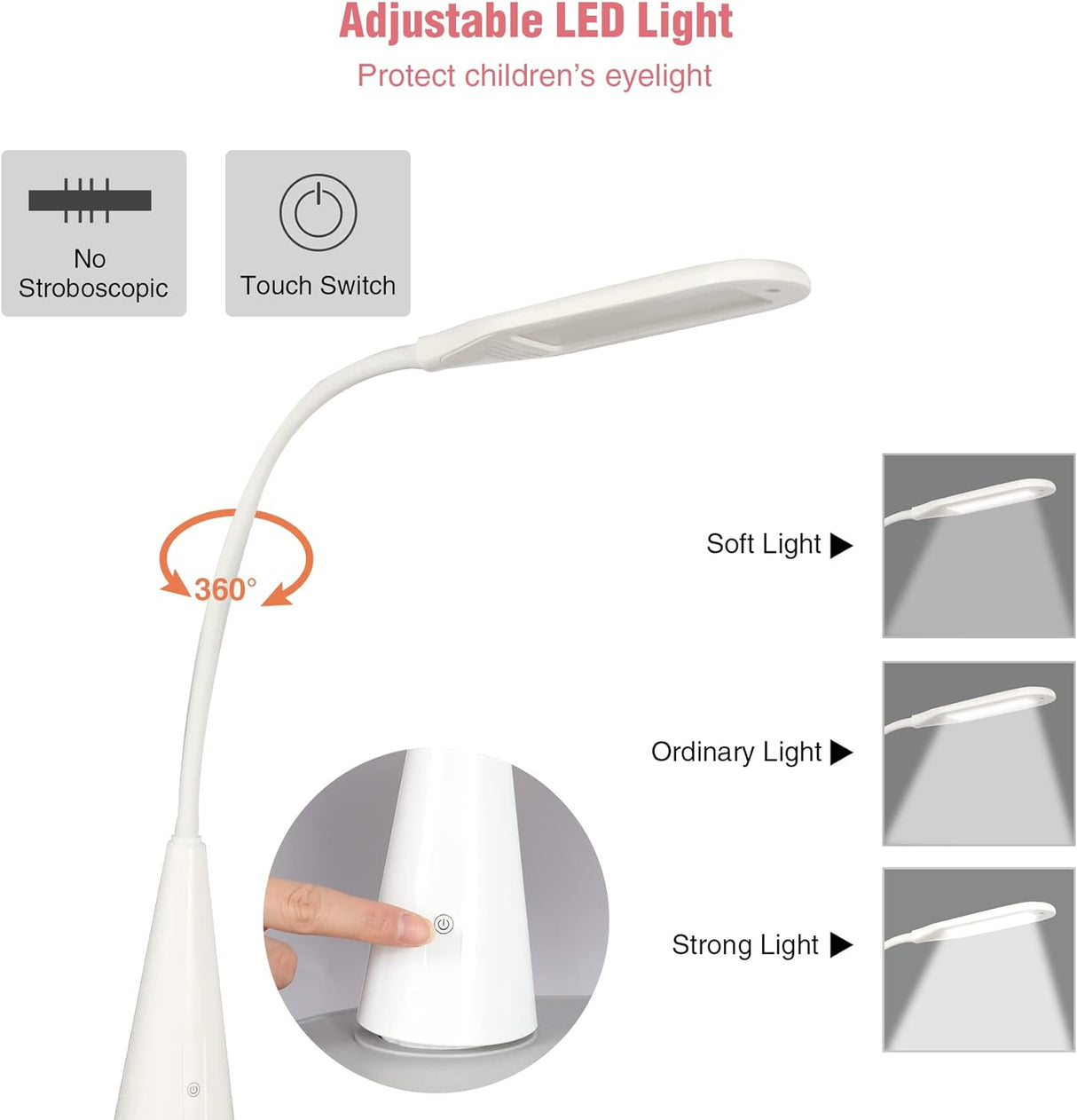 Escritorio y Silla Infantiles Ajustables con Luz y Cajón