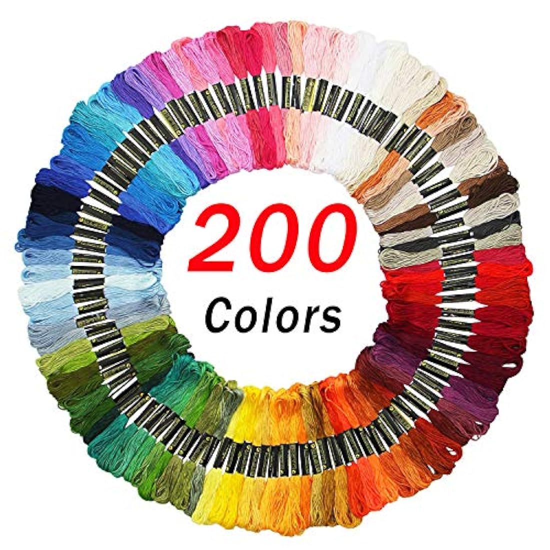 Pulsera de hilo de punto de cruz con números de color