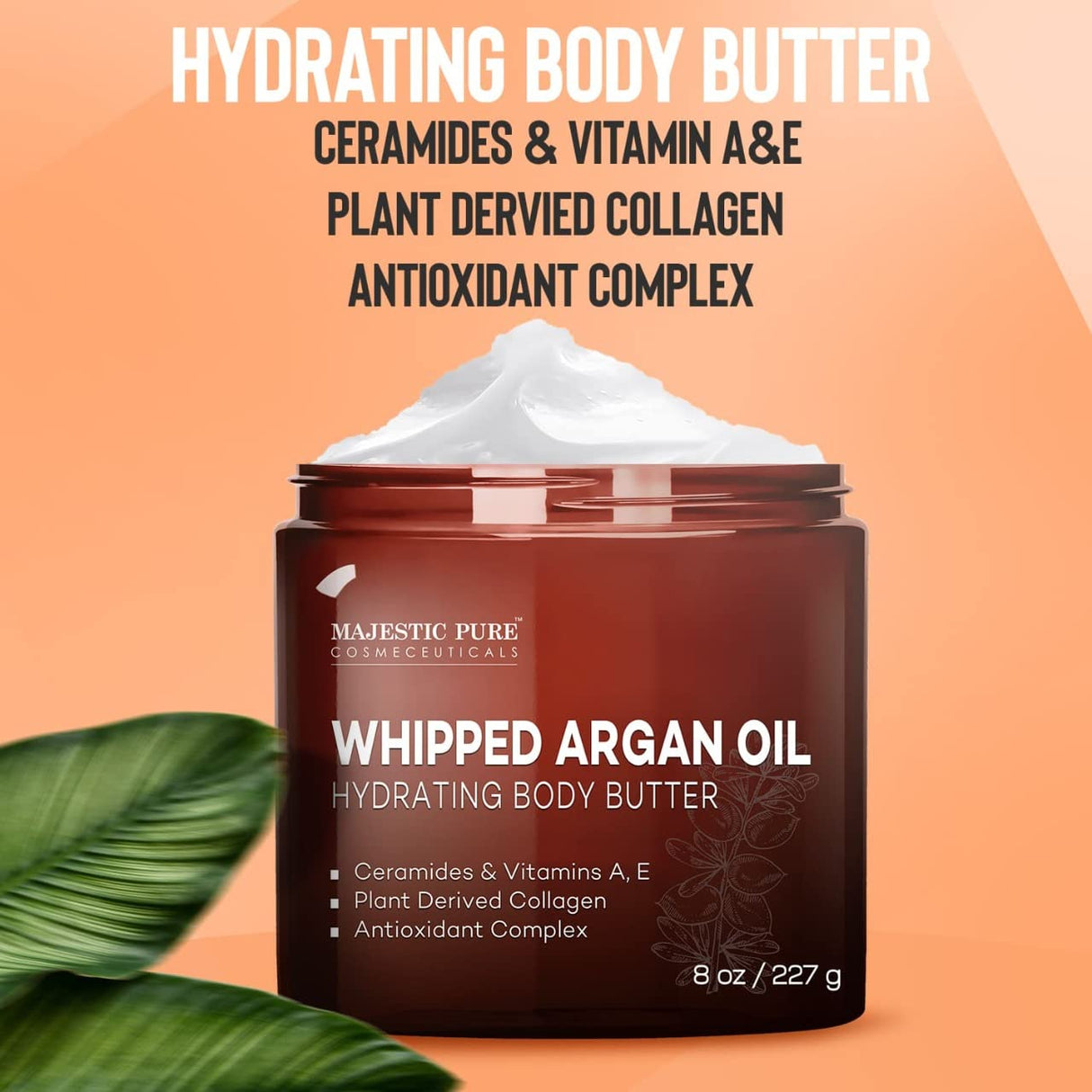 Mantequilla corporal de aceite de argán batido MAJESTIC PURE