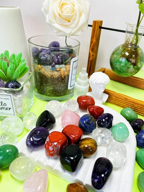 Juego de piedras de cristal para sanación de chakras 7 Pcs