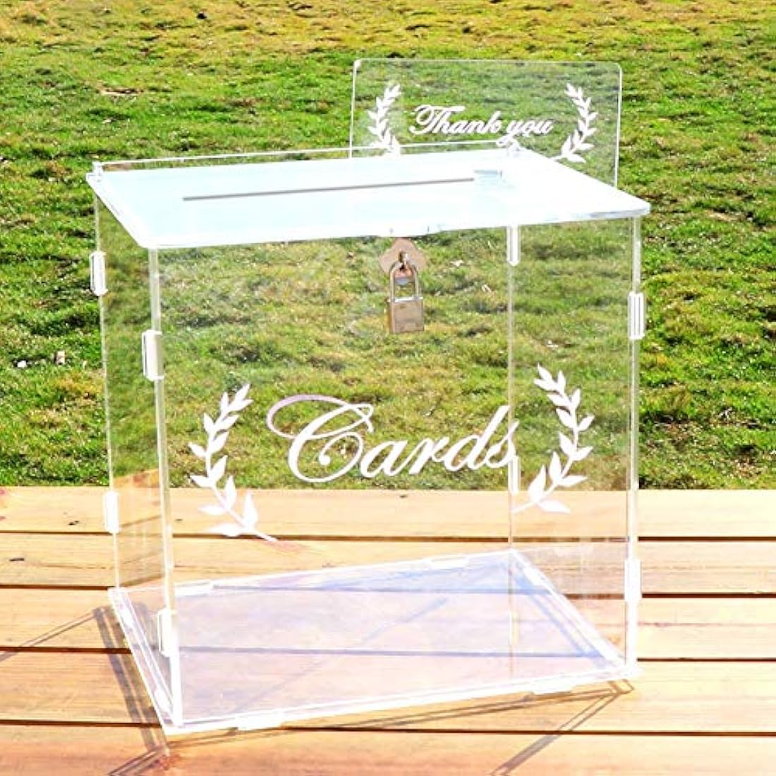 Caja de tarjetas de acrílico para boda