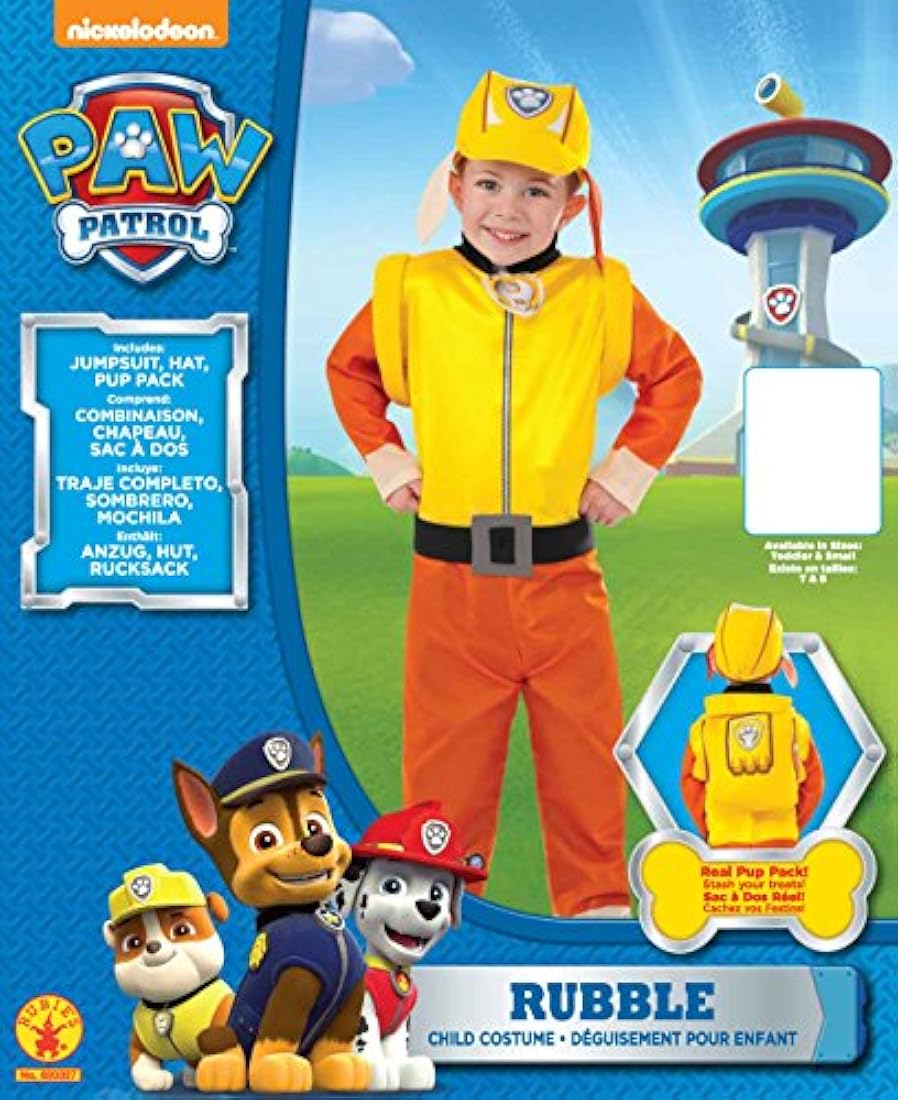 Disfraz infantil  de Paw Patrol, S, Un solo color