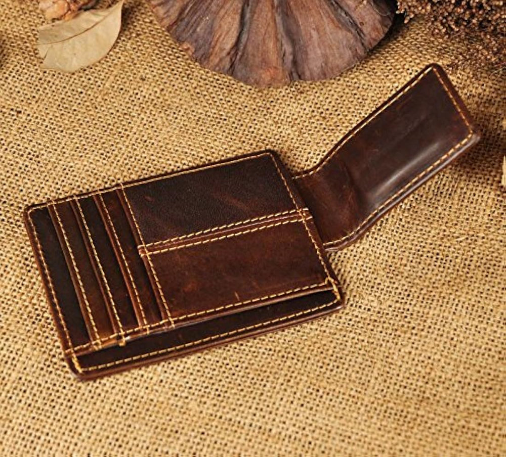 Le'aokuu - Billetera para tarjetas crédito con imán y clip