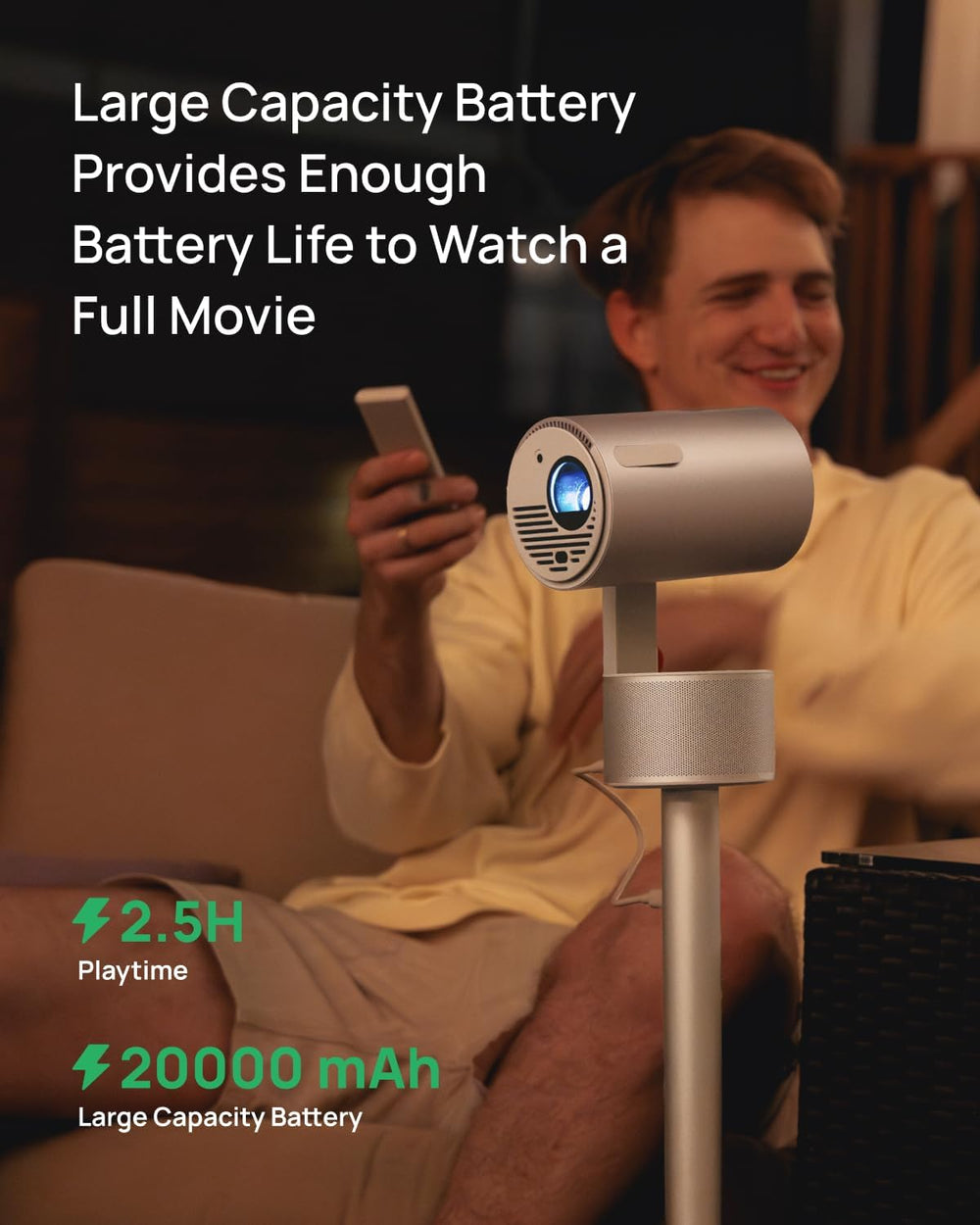 Proyector XGIMI MoGo 3 Pro, 450 lúmenes, Google TV, portátil