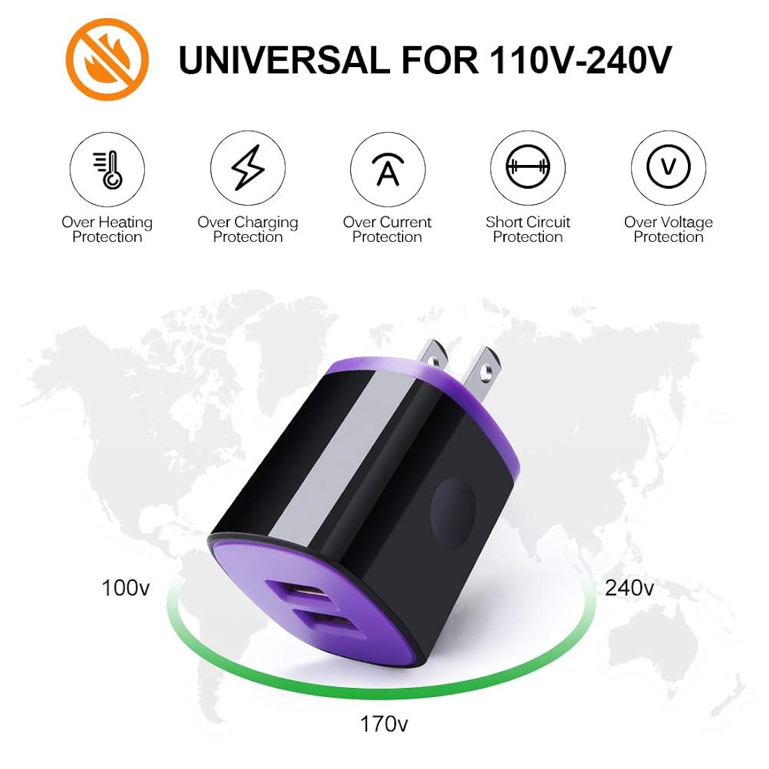 Kit de cargador de pared para cable de carga de Android