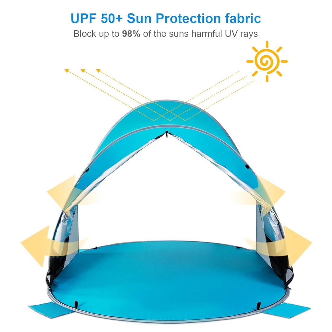 WolfWise UPF 50 Easy Pop Up 3-4 personas Tienda de playa