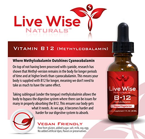 Gotas líquidas de vitamina B12, sublingual, metilcobalamina